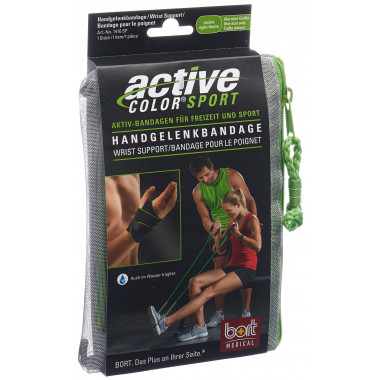 ActiveColor Sport Handgelenkbandage rechts schwarz/grün