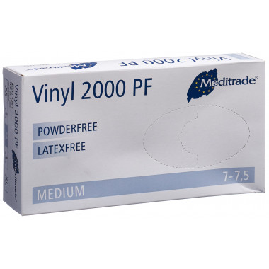 Meditrade Vinyl 2000 PF Untersuchungshandschuhe M puderfrei