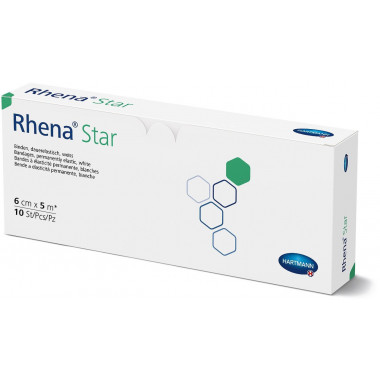 Rhena Star Elastische Binde 6cmx5m weiss offen