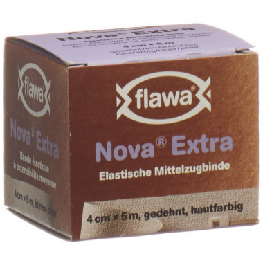 Flawa Nova Extra Mittelzugbinde 4cmx5m hautfarbig