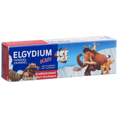 ELGYDIUM KS Kids 2-6 Jahre Ice Age frische Erdbeere Zahnpasta-Gel