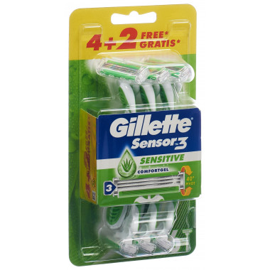 Gillette Einwegrasierer Sensor3 Sensitive 4+2