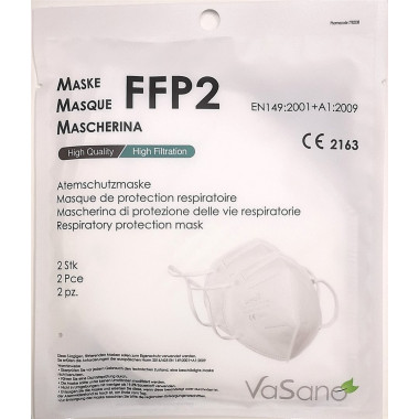 VaSano Maske FFP2 weiss versiegelt deutsch/französisch/italienisch