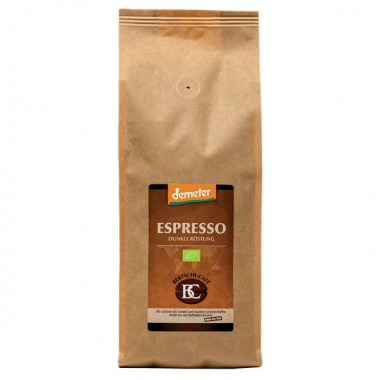 Espresso Bohnen dunkel Bio Demeter