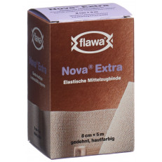 Flawa Nova Extra Mittelzugbinde 8cmx5m hautfarbig