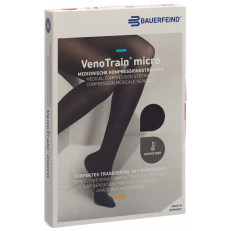 VenoTrain Micro MICRO A-G KKL2 M plus/short geschlossene Fussspitze schwarz Haftband Spitze