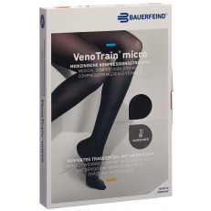 VenoTrain Micro MICRO A-G KKL2 L normal/long offene Fussspitze schwarz Haftband Spitze