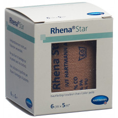 Rhena Star Elastische Binden 6cmx5m hautfarbig