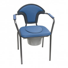 WC Stuhl vollgepolstert blau