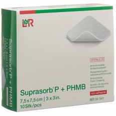 P + PHMB antimikrobieller Schaumverband 7.5x7.5cm