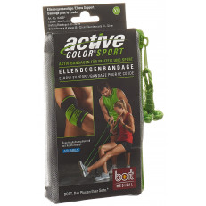 ActiveColor Sport Ellenbogenbandage XL schwarz/grün