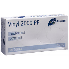 Meditrade Vinyl 2000 PF Untersuchungshandschuhe M puderfrei