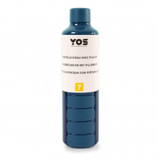 YOS Bottle Wochendispenser 375ml mit 7 Fächern blau