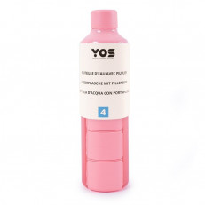 YOS Bottle Tagesdispenser 375ml mit 4 Fächern pink