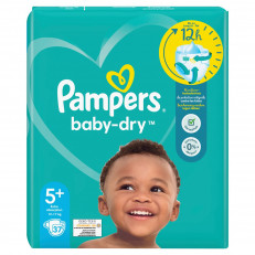 Pampers Baby-Dry Gr5+ 12-17kg Junior Plus Sparpackung
