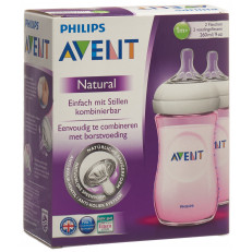 Avent Philips Naturnah-Flasche 2x260ml Duo rosa