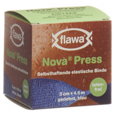 Flawa Nova Press Vliesbandage 5cmx4.5m blau latexfrei