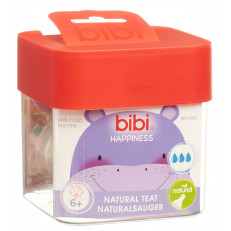 bibi Schmalhalssauger Happiness Natural Silikon 6+ M SV-A+B