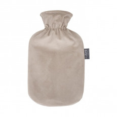 Fashy Wärmflasche 2l mit Flauschbezug Taupe uni Thermoplastik