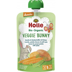 Holle Veggie Bunny - Pouchy Karotte Süsskartoffel Erbsen