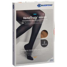 VenoTrain Micro MICRO A-G KKL2 L plus/short offene Fussspitze caramel Haftband Mikronoppen
