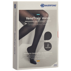 VenoTrain Micro MICRO A-G KKL2 XL normal/short geschlossene Fussspitze schwarz Haftband Mikronoppen