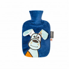 Kinderwärmflasche 0.8l Flauschbezug Hund Dobby Thermoplastik