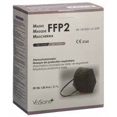 Maske FFP2 grau versiegelt deutsch französisch italienisch