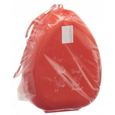 Taschen Maske mit Ventil Hardbox rot
